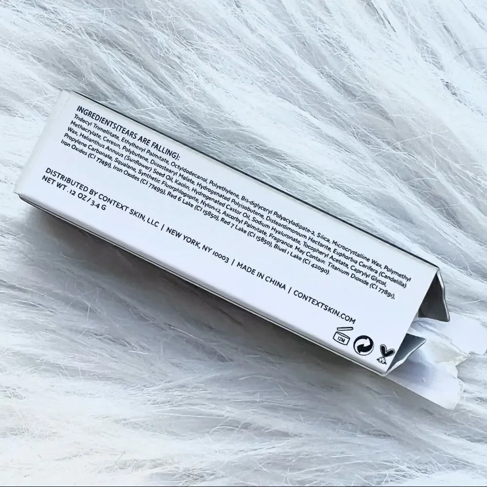 Context Matte Lipstick Tears are Falling Dark Mauve Color, New in Box Full Size